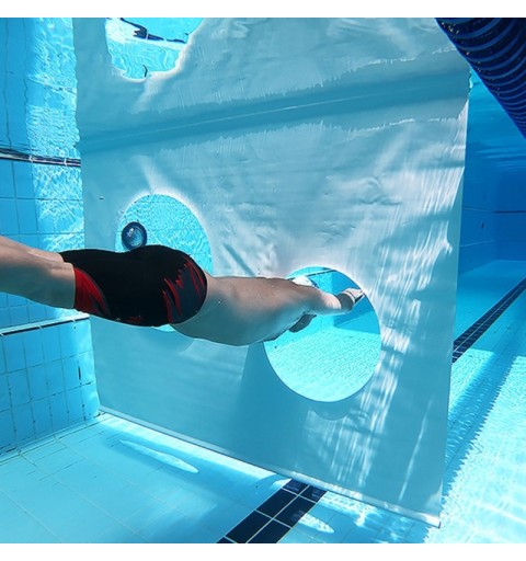 Alfombra de entrenamiento de natación con dos agujeros