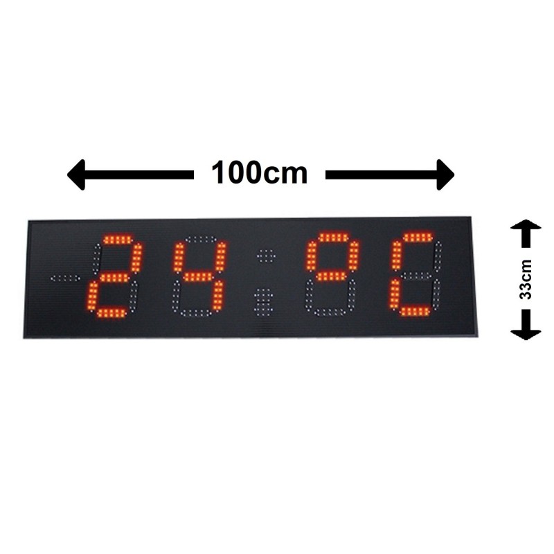 Marcador con reloj y termometro