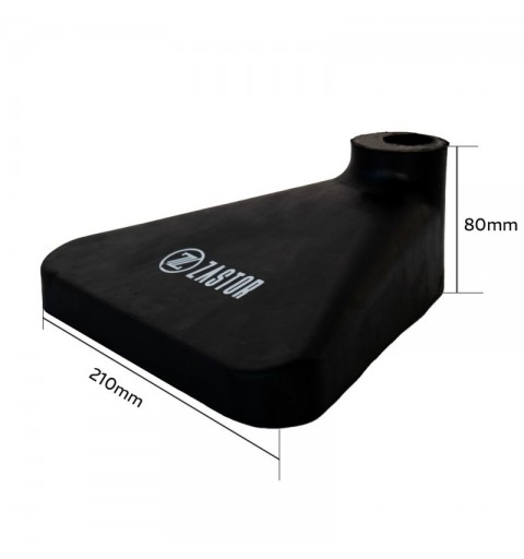 Base de caucho con forma de triángulo