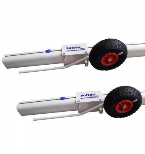 Juego de dos ruedas para porterias aluminio