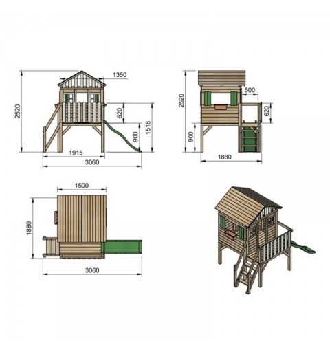 Casita Lollipop Verde XL