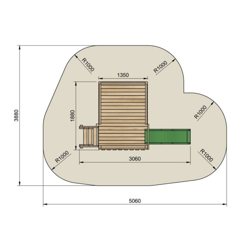Casita Lollipop Verde XL