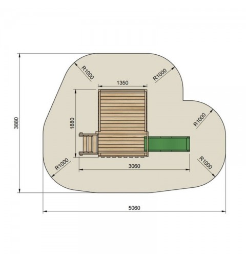 Casita Lollipop Verde XL