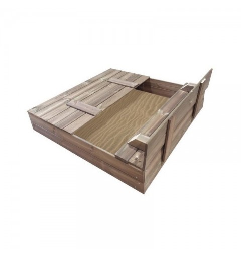 Arenero Cuadrado Madera Tectum Cubierto