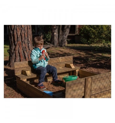 Arenero Cuadrado Madera Tectum Cubierto