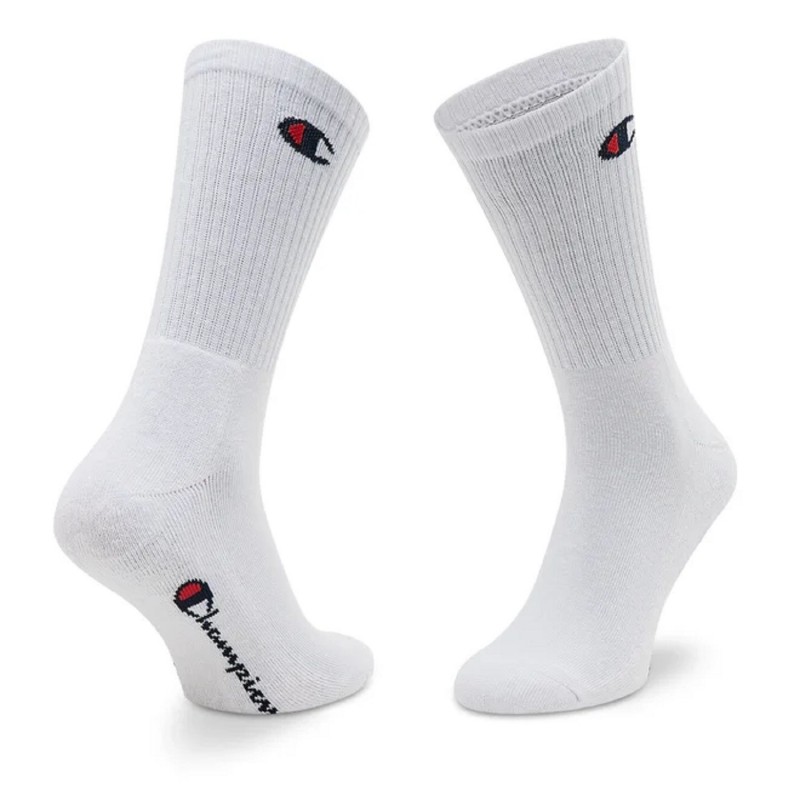 Pack 3 Pares Calcetines Champion 3P Crew Gris/Blanco/Negro