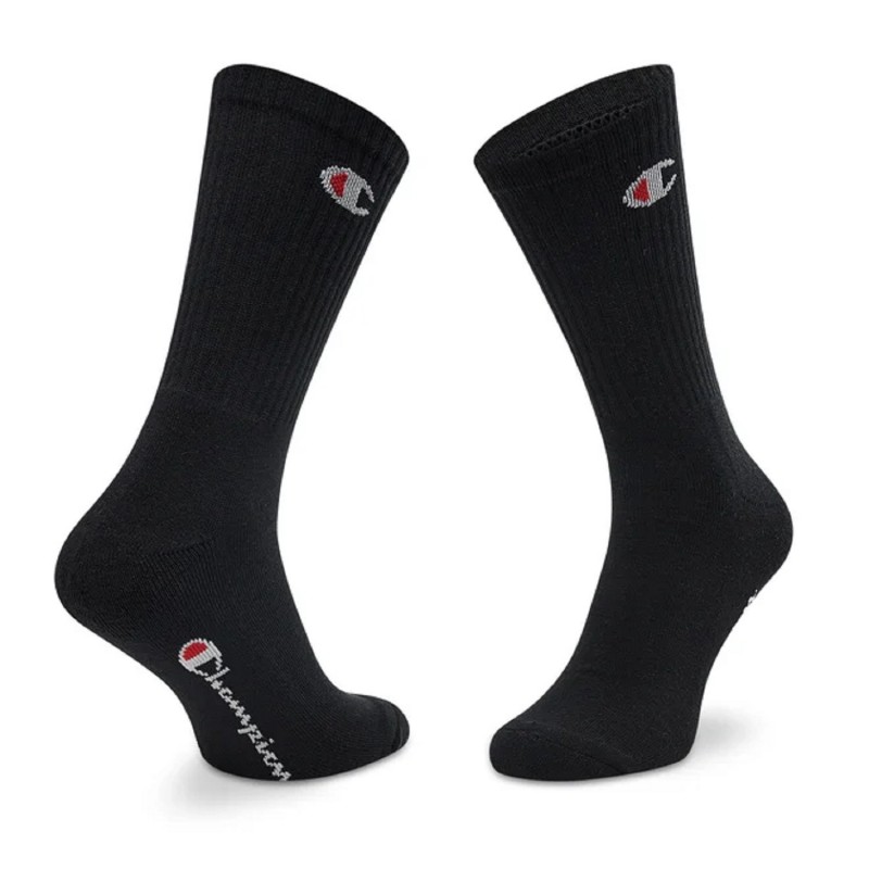 Pack 3 Pares Calcetines Champion 3P Crew Gris/Blanco/Negro