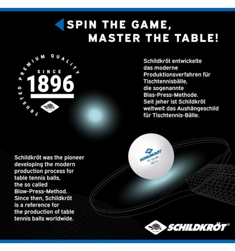 Caja 120 Pelotas Ping Pong Schildkröt TT-Club