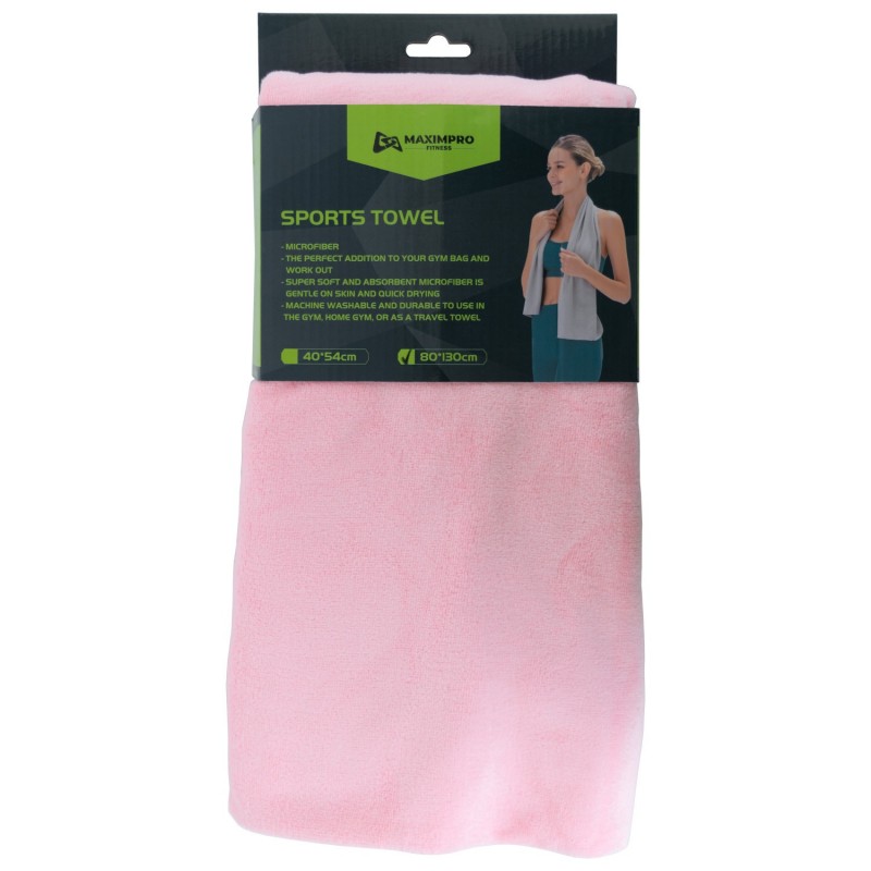 Toalla Microfibra Maximpro Lombok 130x80cm Rosa