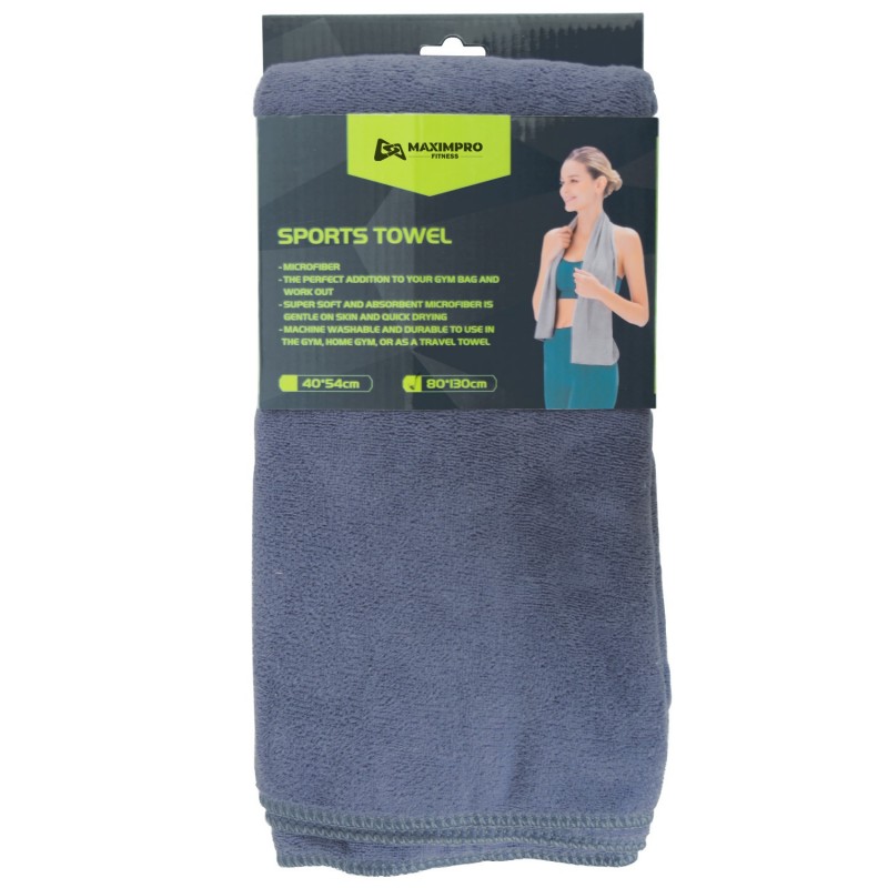 Toalla Microfibra Maximpro Lombok 130x80cm Gris