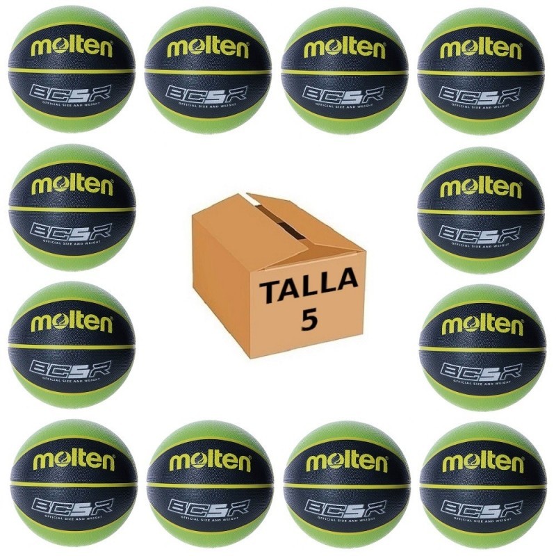Pack 12 Balones Baloncesto Molten BC5R2-KG