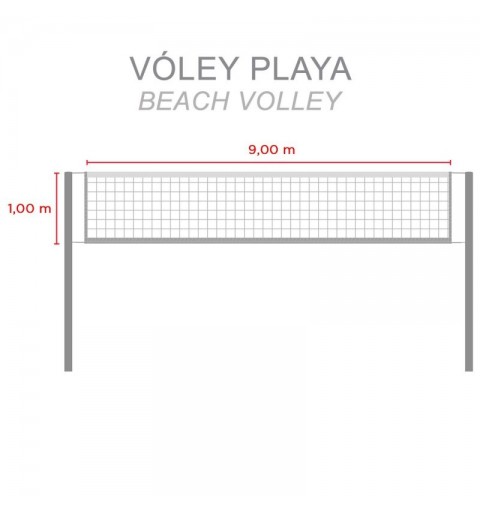 medidas de la red de beach volley