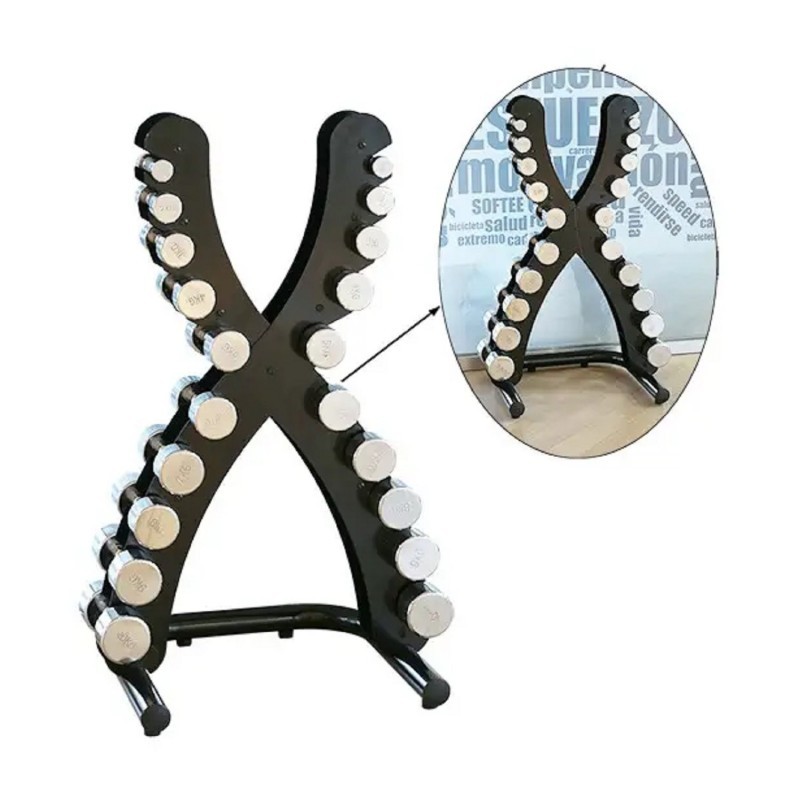 Mancuernero de mancuernas cromadas