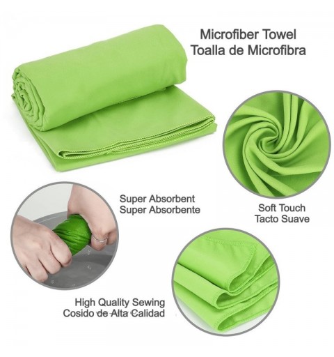 Toalla Microfibra Maximpro Nora 54x40cm Verde