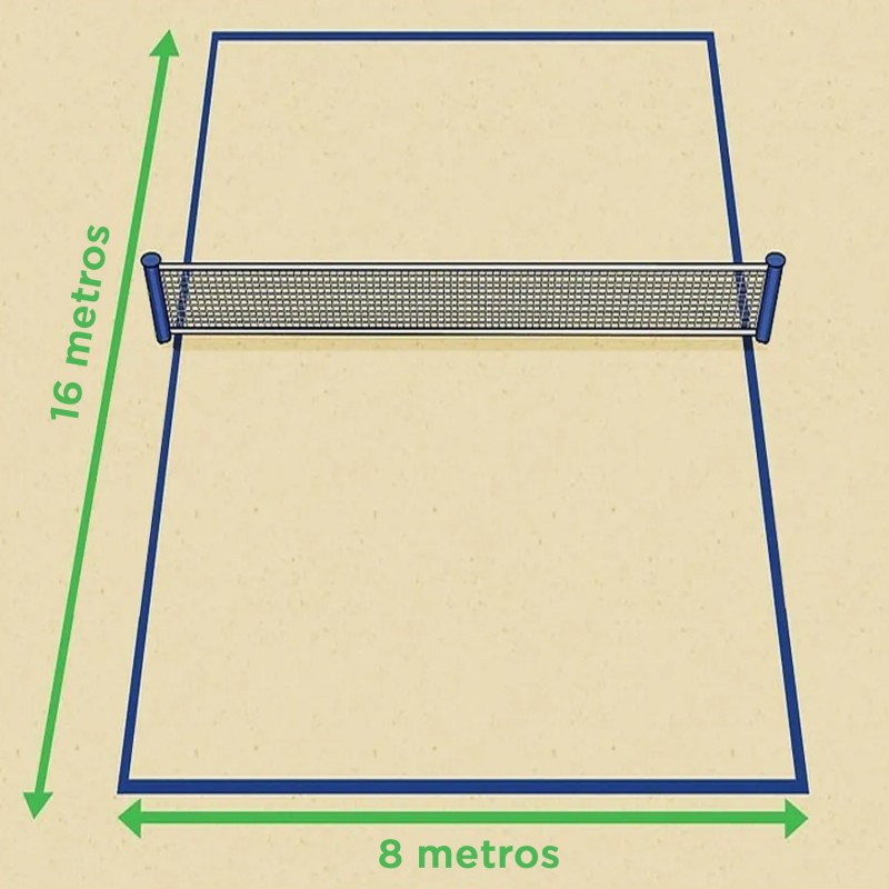 Juego Cintas Campo Vóley Playa BV100 Competition