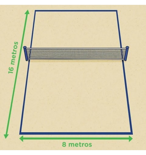 Juego Cintas Campo Vóley Playa BV100 Competition