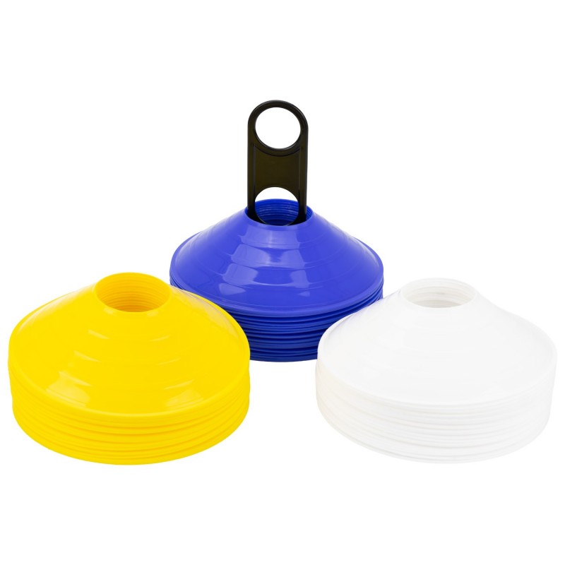 Set 60 Conos Zastor AG-605 Amarillo/Blanco/Azul