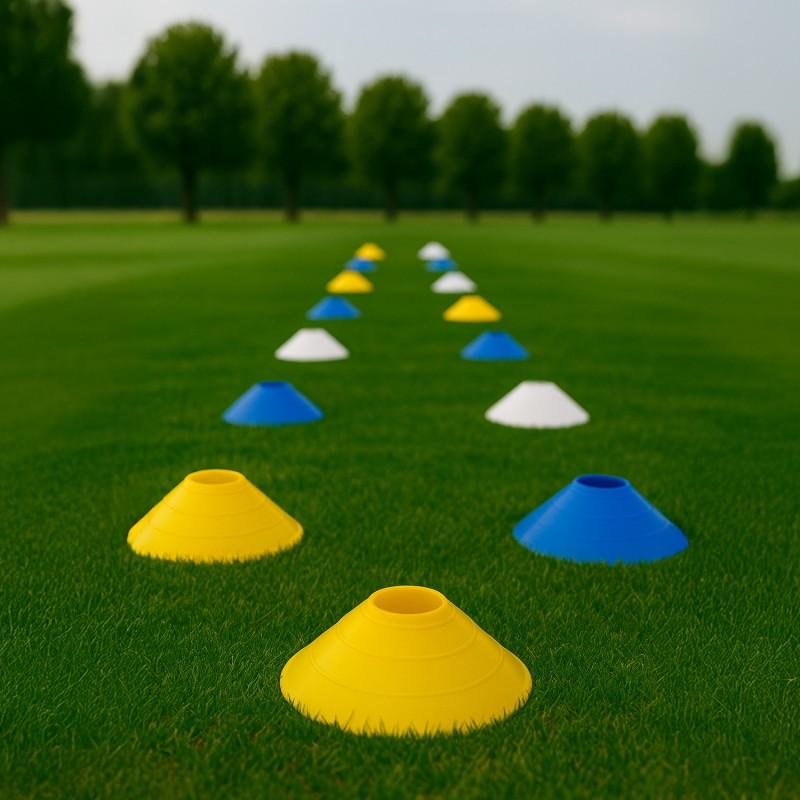 Set 60 Conos Zastor AG-605 Amarillo/Blanco/Azul