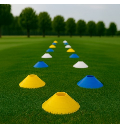 Set 60 Conos Zastor AG-605 Amarillo/Blanco/Azul