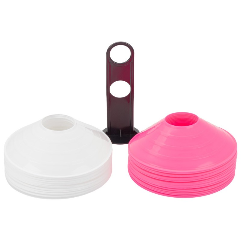 Set 40 Conos Zastor AG-404 Fucsia/Blanco