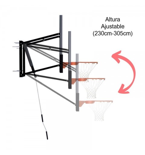 Set Tablero Baloncesto Ajustable Moxen Magic 136x80cm