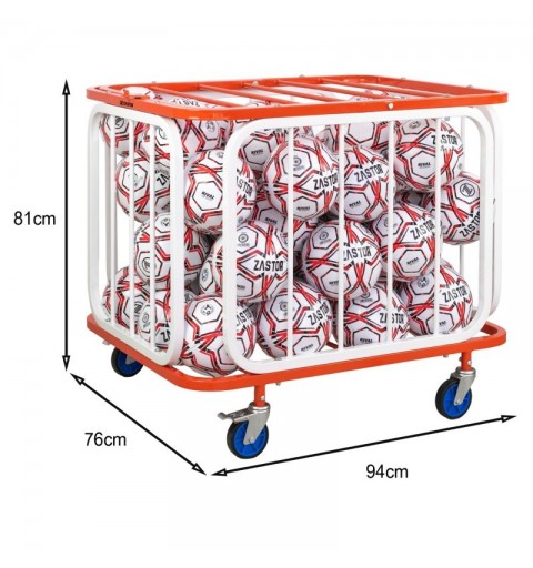 Carro Portabalones Acero Zastor Bosca Naranja/Blanco