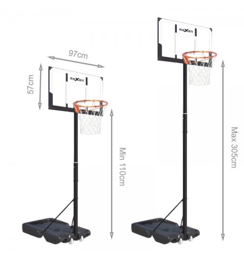 Canasta Baloncesto Trasladable Moxen Admiral