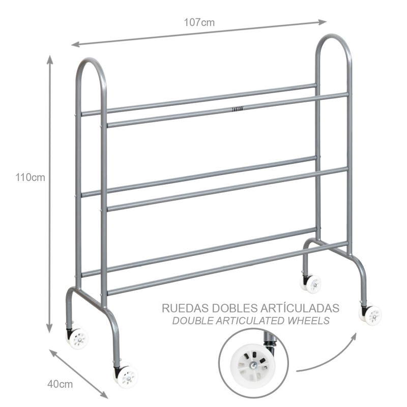 Carro Portabalones Zastor Racky 107x40x110cm