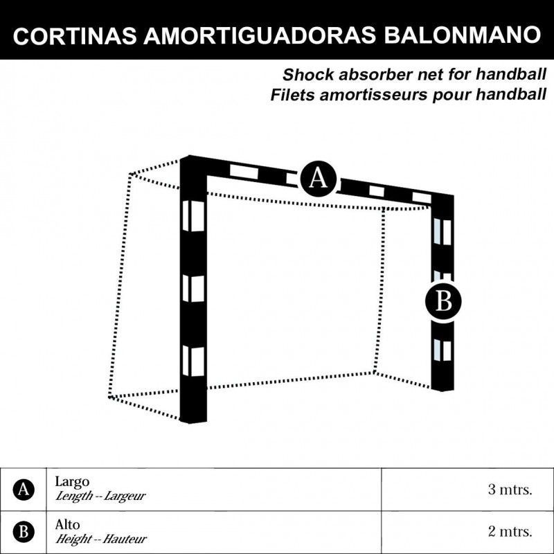Cortinas amortiguadoras balonmano
