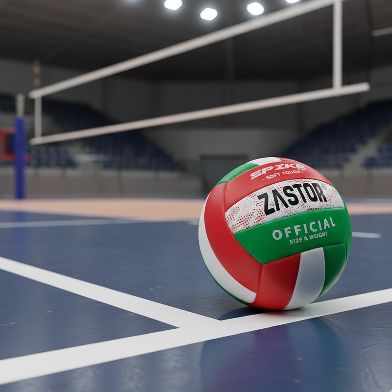 Balón Voleibol Zastor Spike 5V1500 Rojo/Verde T-5