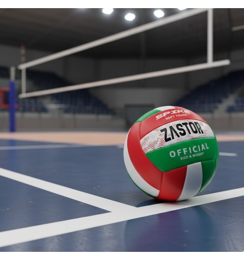 Balón Voleibol Zastor Spike 5V1500 Rojo/Verde T-5