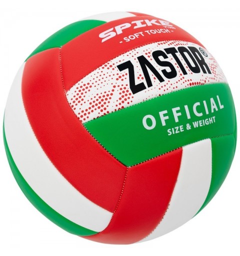 Balón Voleibol Zastor Spike 5V1500 Rojo/Verde T-5