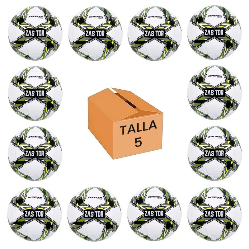 Pack 12 Balones Fútbol Zastor Striker 5F2000 T-5