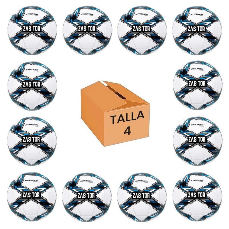 Pack 12 Balones Fútbol Zastor Striker 4F2000 T-4