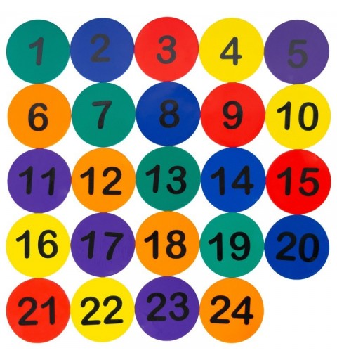 Set 24 Discos Entrenamiento Numerados Zastor Sol-Rank