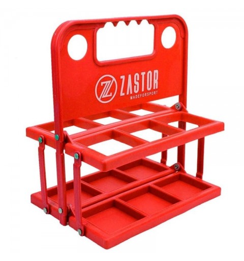 Pack 6 Botellas 750 ml con Botellero Plegable Rojo