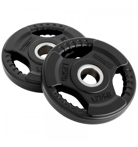 Set 2 Discos Caucho Maximpro Masos C/Agarre 1'25kg