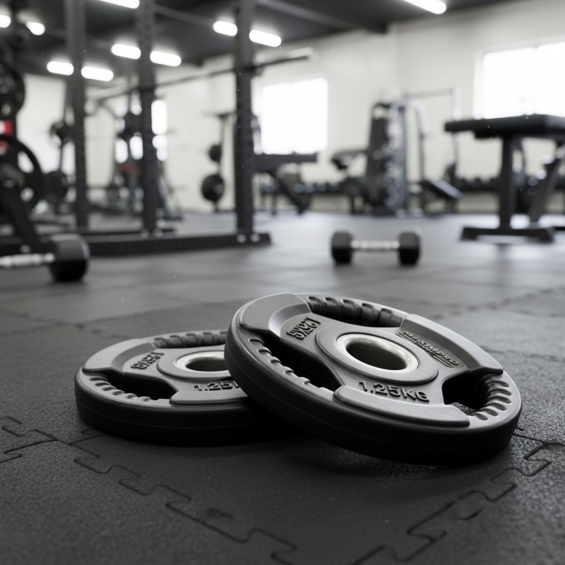 Set 2 Discos Caucho Maximpro Masos C/Agarre 1'25kg