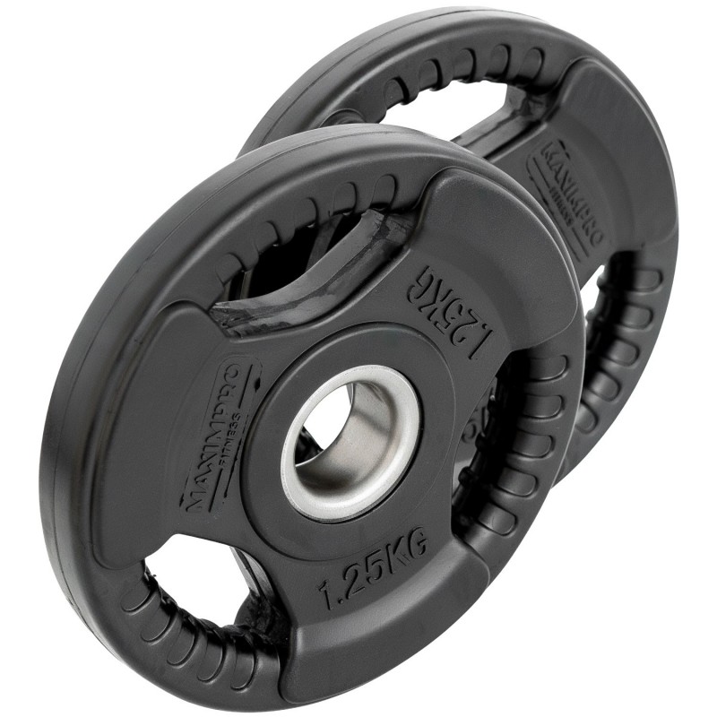 Set 2 Discos Caucho Maximpro Masos C/Agarre 1'25kg