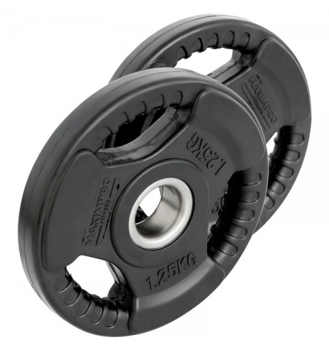 Set 2 Discos Caucho Maximpro Masos C/Agarre 1'25kg