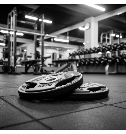 Set 2 Discos Caucho Maximpro Masos C/Agarre 2'5kg