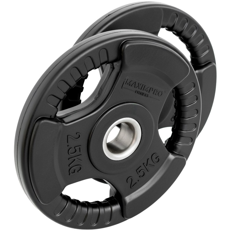 Set 2 Discos Caucho Maximpro Masos C/Agarre 2'5kg