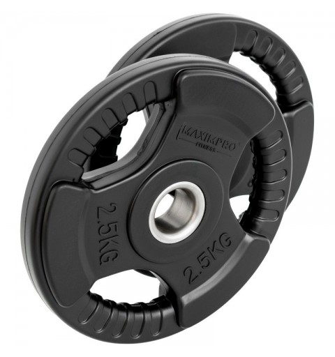 Set 2 Discos Caucho Maximpro Masos C/Agarre 2'5kg