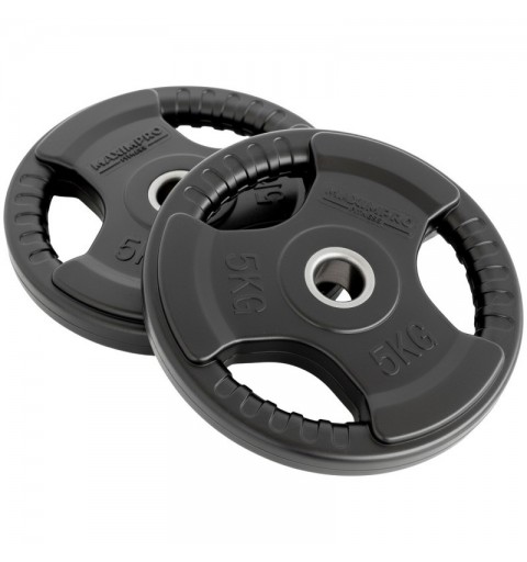 Set 2 Discos Caucho Maximpro Masos C/Agarre 5kg