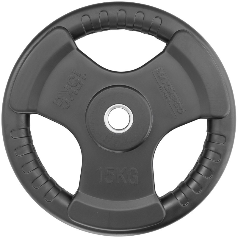 Disco Caucho Maximpro Masos C/Agarre 15kg