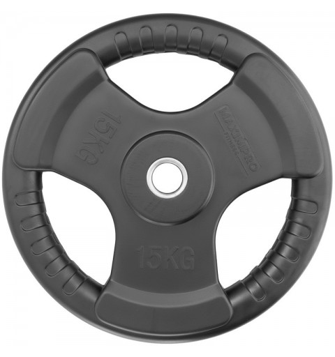 Disco Caucho Maximpro Masos C/Agarre 15kg