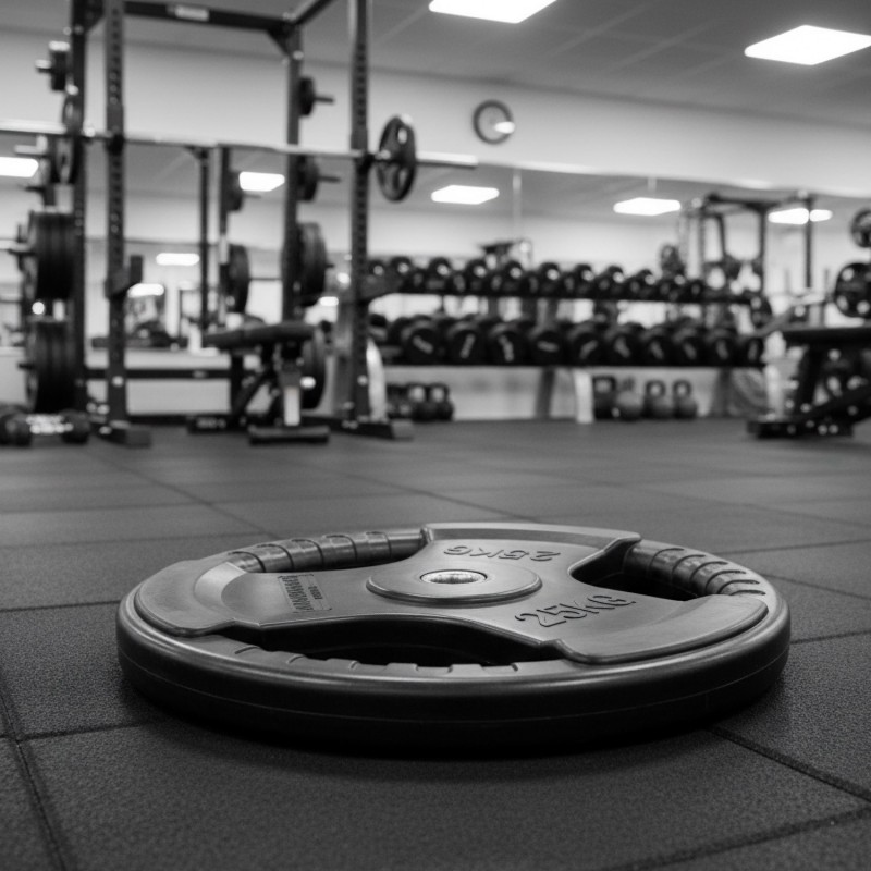 Disco Caucho Maximpro Masos C/Agarre 25kg