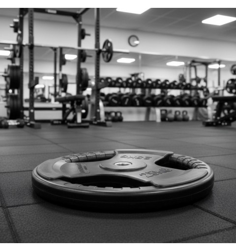 Disco Caucho Maximpro Masos C/Agarre 25kg