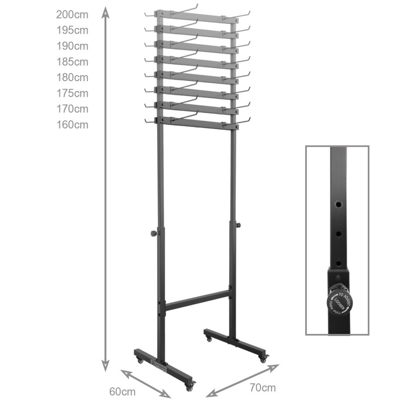 Soporte Esterillas Fitness Ollaos Maximpro Aneda Negro