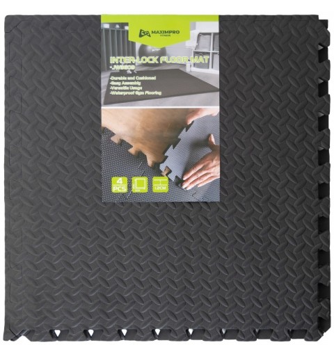Pack 4 Losetas Suelo Eva 12mm Maximpro Grond Negro